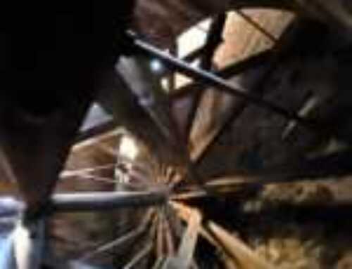 Démarrage du chantier de la reconstruction de la grande roue du moulin