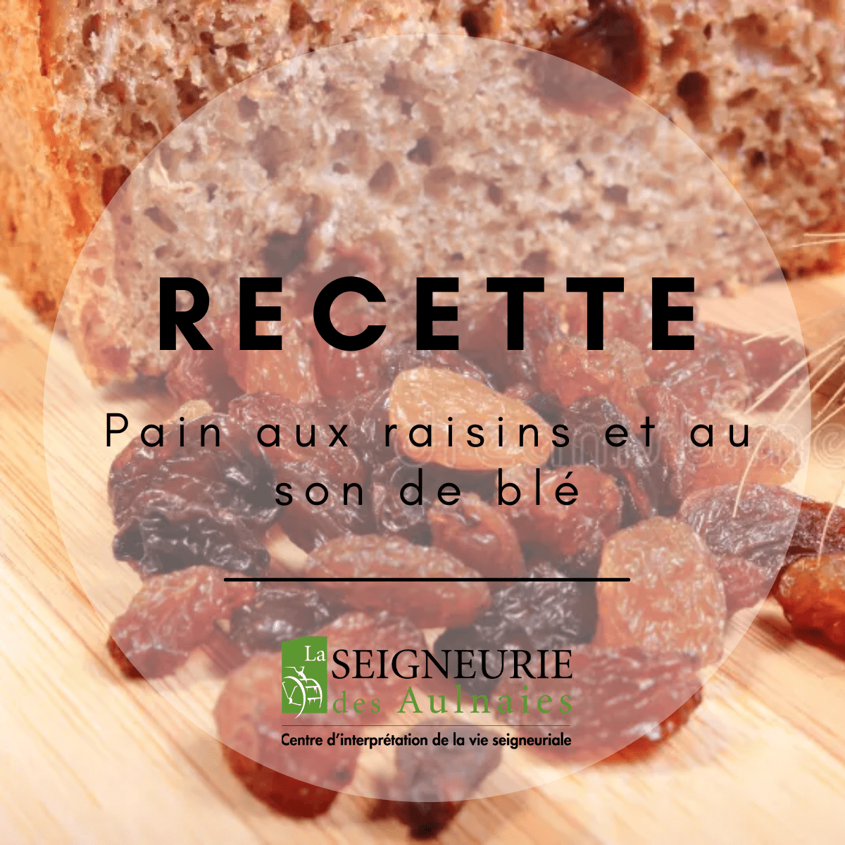 recette de pain aux raisins et au son de blé artisanale
