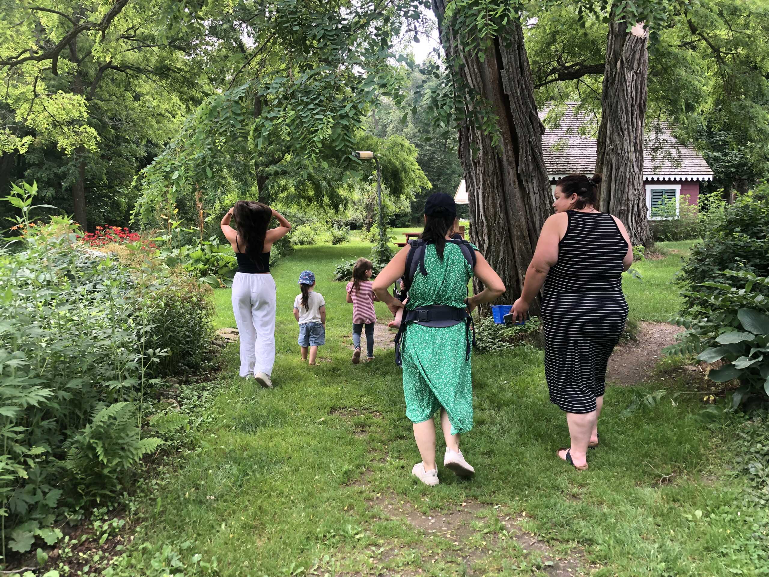 Les familles visitent la Seigneurie